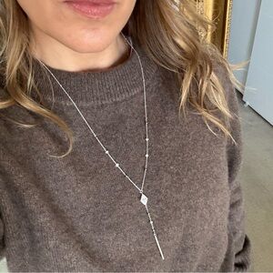 Silpada .925 Stirling Silver, Mother of Pearl and Cubic Zirconia Necklace